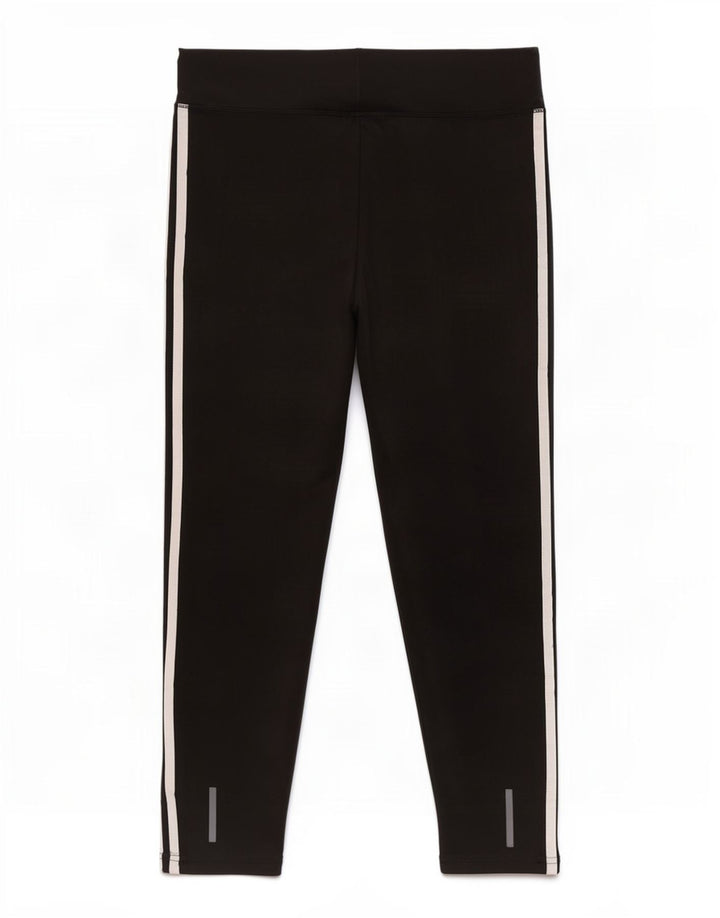 Adidas Damen Leggings UK 16/18 Large Schwarz Polyester