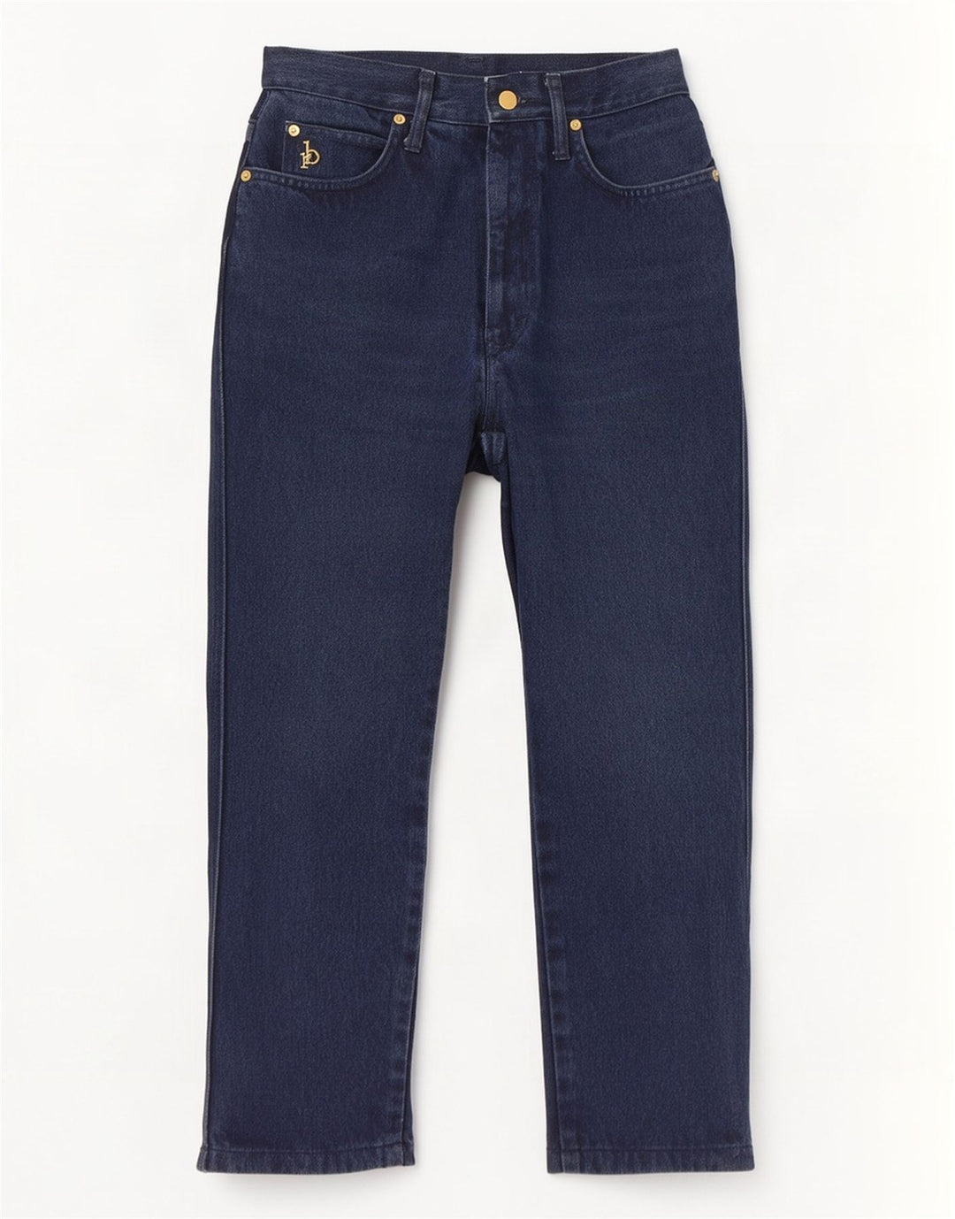 Roccobarocco Damen Crop Straight Jeans IT 42 Medium W28 L25 Marineblau