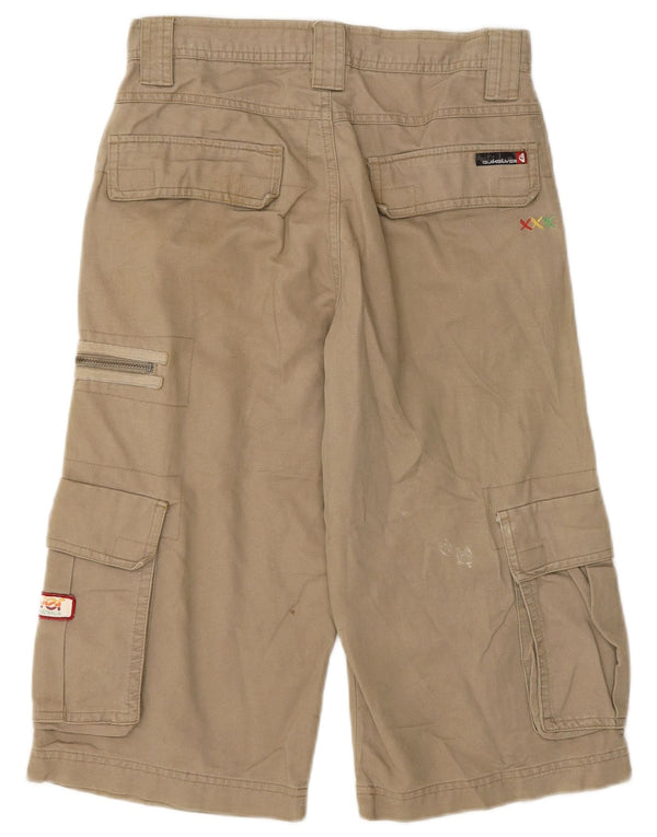 Quiksilver Jungen-Cargoshorts mit Grafik, 11–12 Jahre, W28, beige Baumwolle