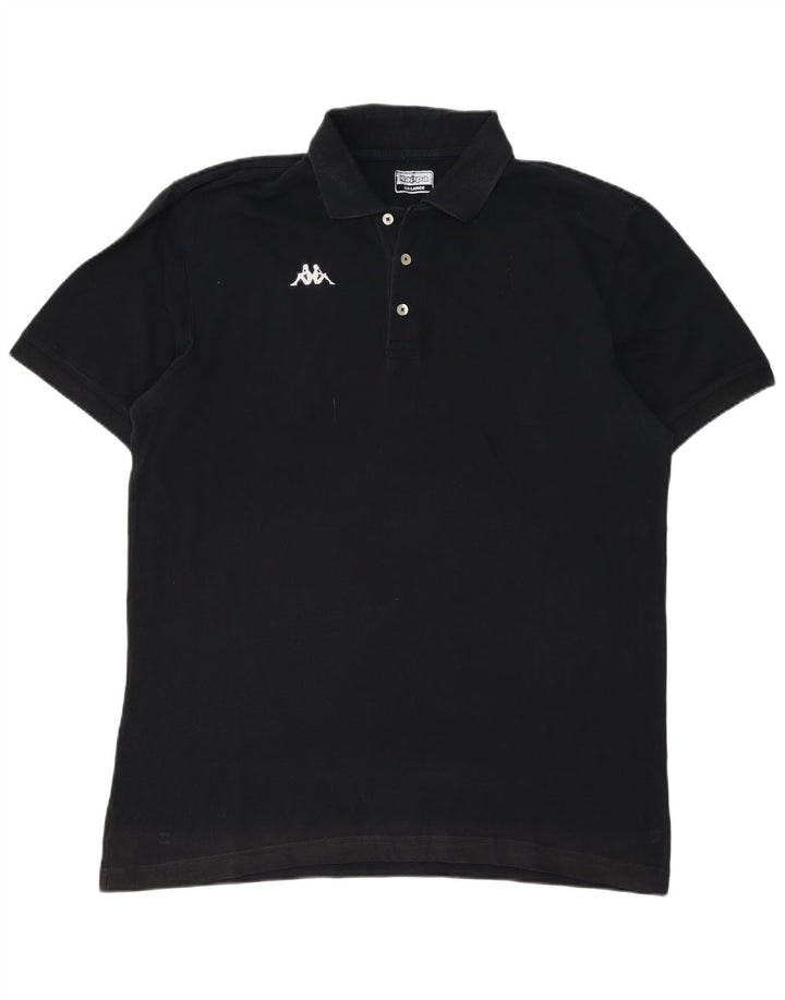 KAPPA Herren Poloshirt 3XL Schwarz Baumwolle