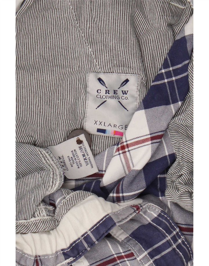 Crew Clothing Herren Cargo-Shorts 2XL W42 Marineblau kariert Baumwolle