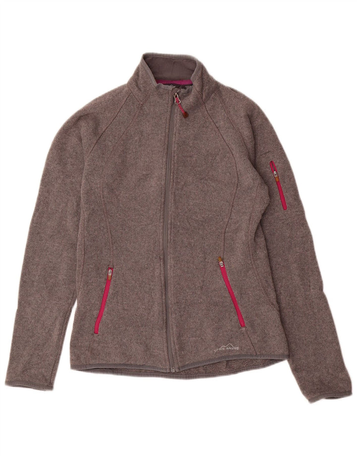 Eddie Bauer Damen-Trainingsanzug-Top-Jacke, UK 10, Größe S, grau geflecktes Polyester