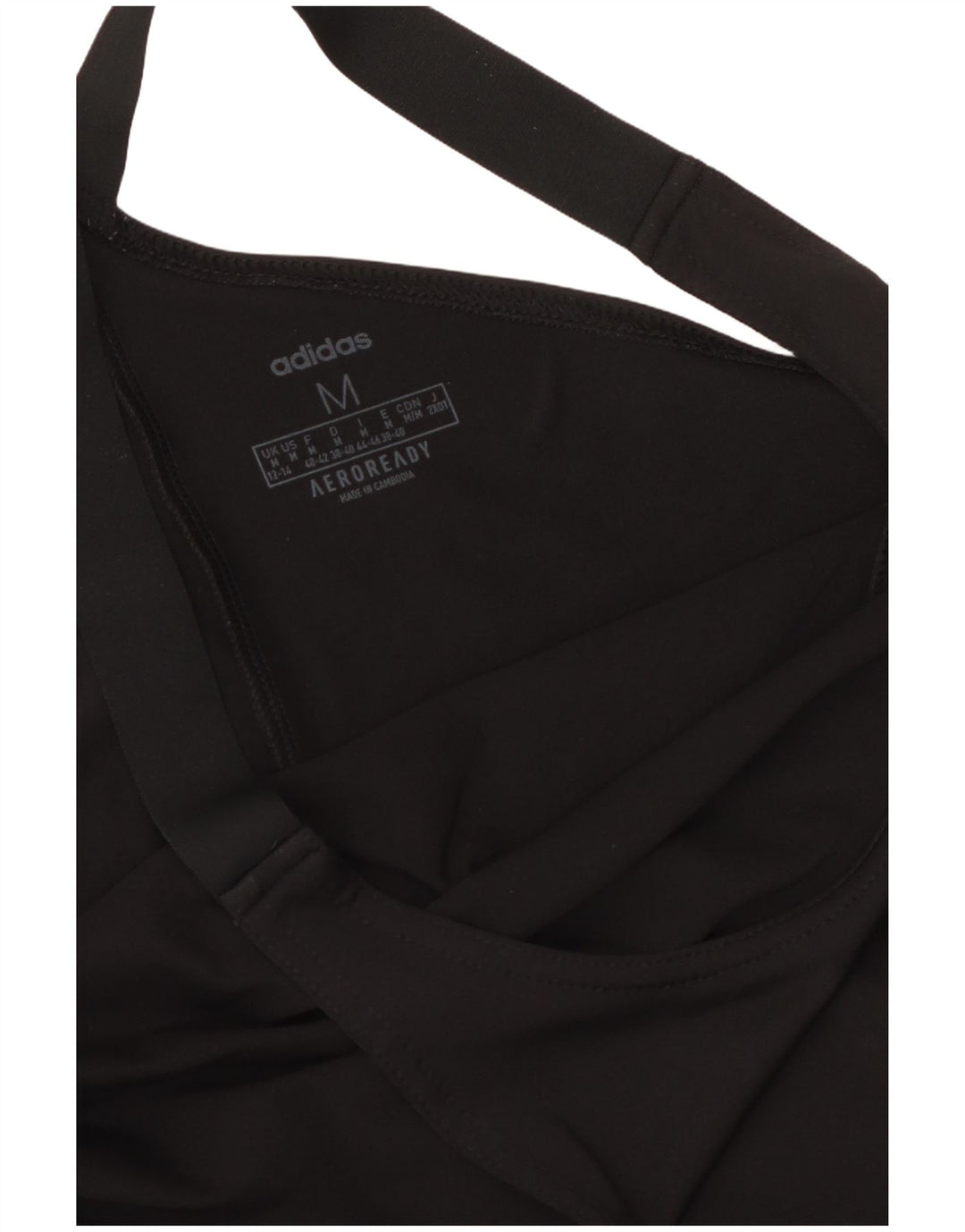 ADIDAS Damen Aeroready Weste Top UK 12/14 Medium Schwarz