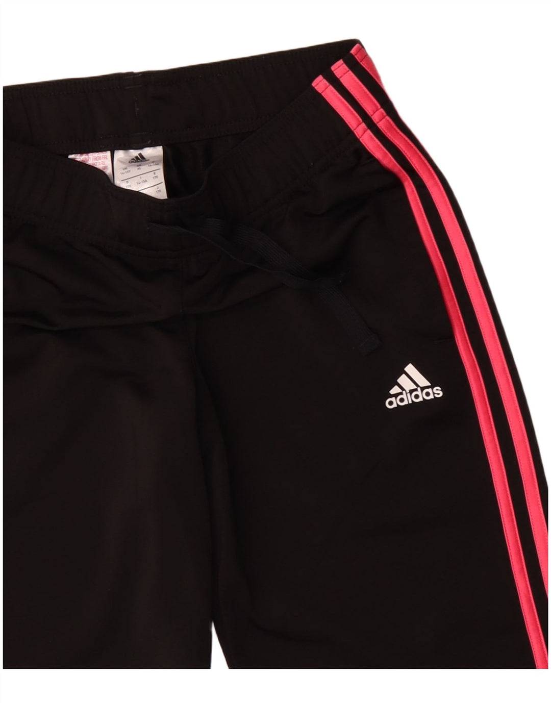 Adidas Mädchen-Trainingshose, Jogginghose, 14–15 Jahre, schwarzes Polyester