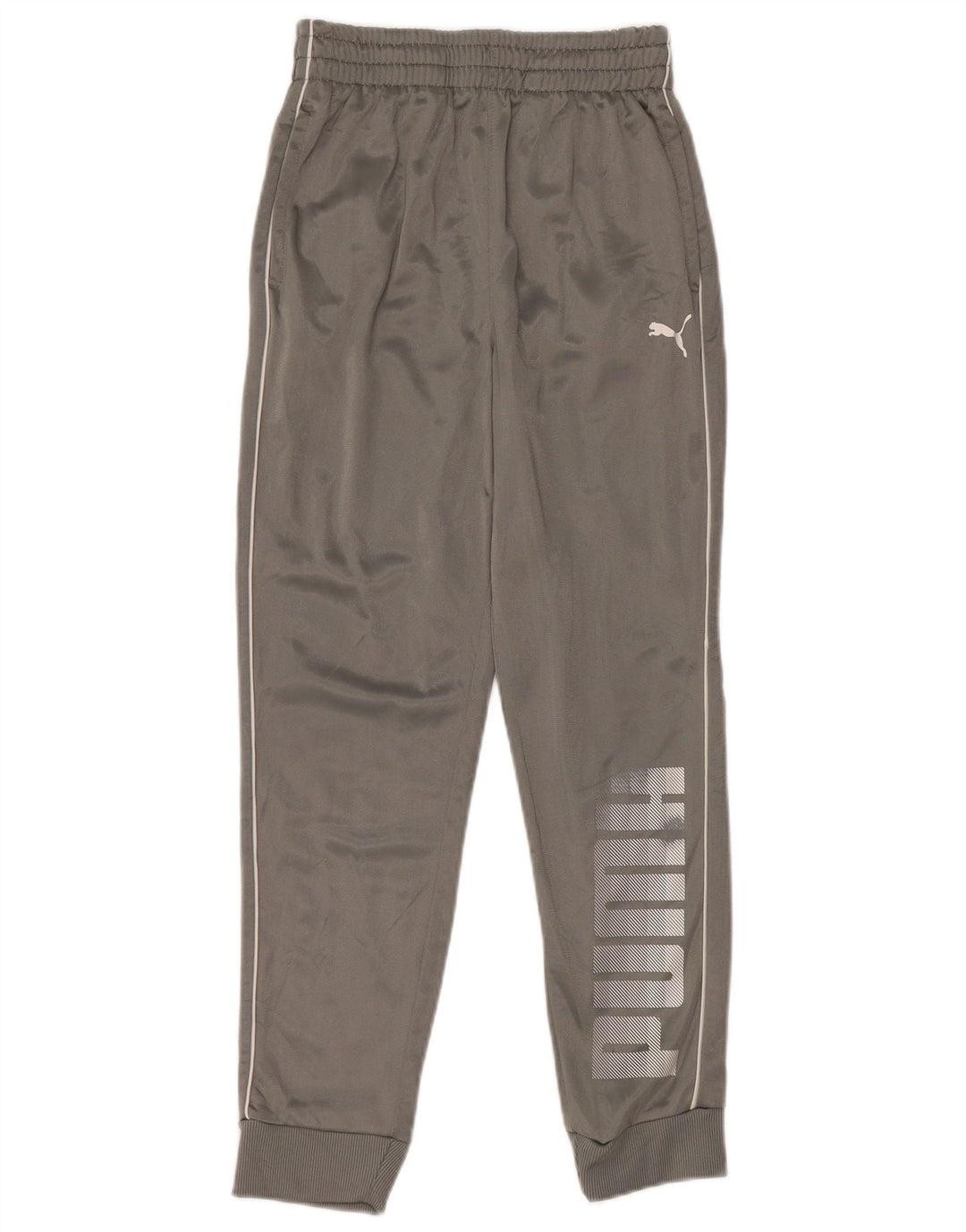 Puma Jungen Grafik-Trainingshose, Jogger, 10–11 Jahre, graues Polyester