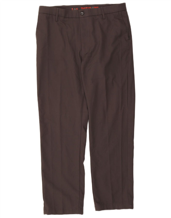LEE Herren Travel Straight Chino Hose W36 L32 Grau Polyester