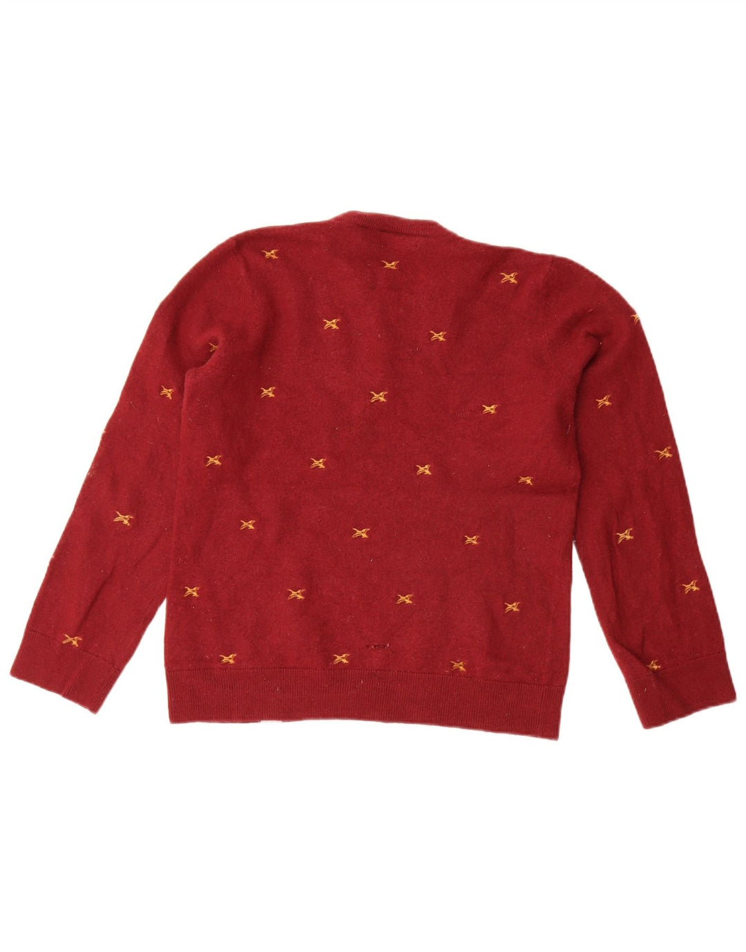 Carhartt Damen Pullover mit abstraktem Muster und Rundhalsausschnitt, Gr. 14, Rot