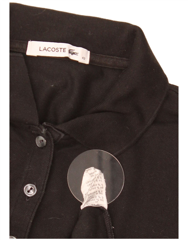 Lacoste Damen-Poloshirt, Größe 42, große schwarze Baumwolle