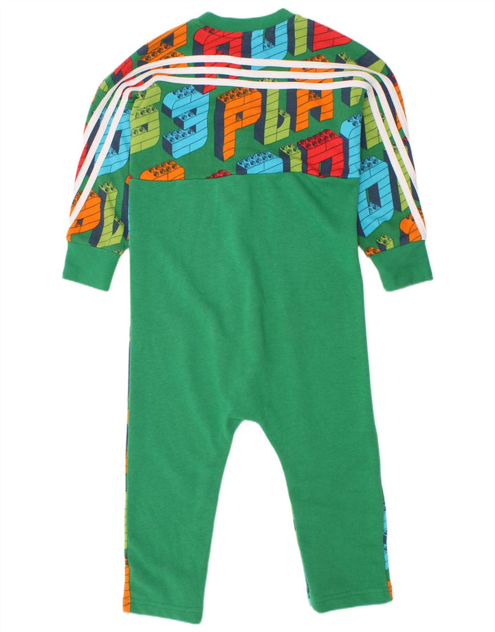 Adidas Langarm-Jumpsuit mit Grafik für Jungen, 2–3 Jahre, Grün