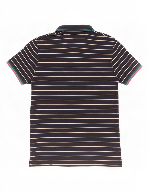 Fred Perry Herren Poloshirt 2XL Marineblau gestreift aus Baumwolle