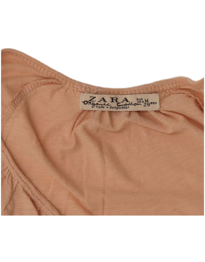 Zara Damen Top Langarm UK 12 Mittelrosa meliert