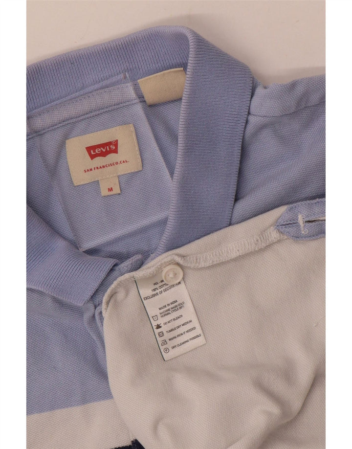 LEVI'S Herren-Poloshirt aus mittelweißer Colourblock-Baumwolle
