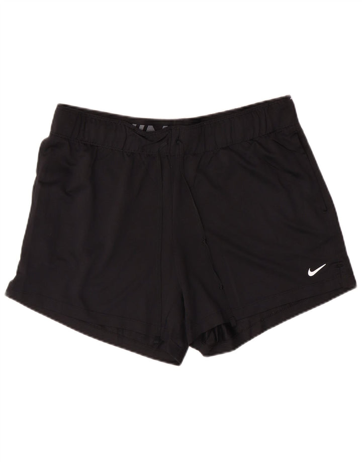 NIKE Damen Dri Fit Sport Shorts UK 14 Medium Schwarz Polyester