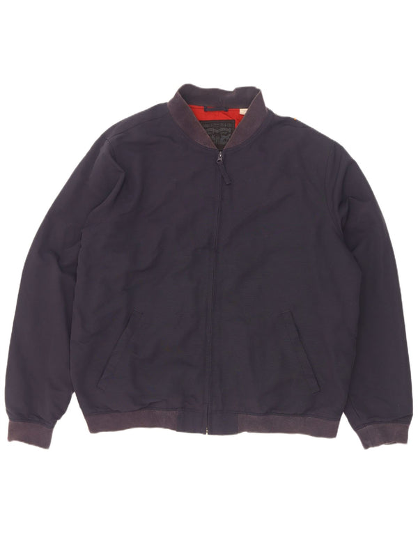 Levi's Herren Bomberjacke UK 42 XL Marineblau Polyamid