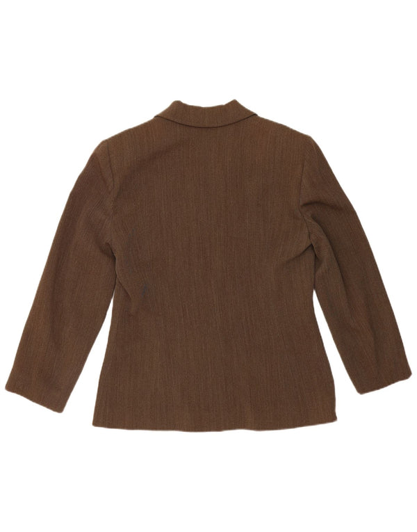 Pierre Cardin Damen 4-Knopf-Blazerjacke UK 14 Mittelbraun