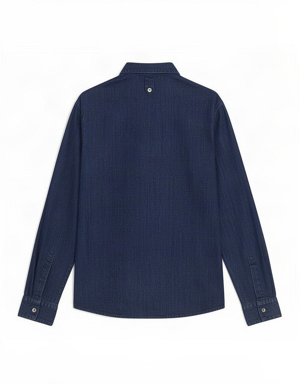Trussardi Jeans Damen-Hemd mit lockerer Passform, UK 10, Größe S, Marineblau, Baumwolle