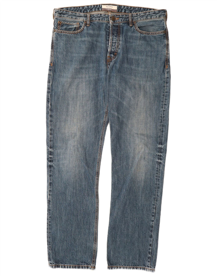 Fat Face Herren Straight Jeans W34 L33 Blau