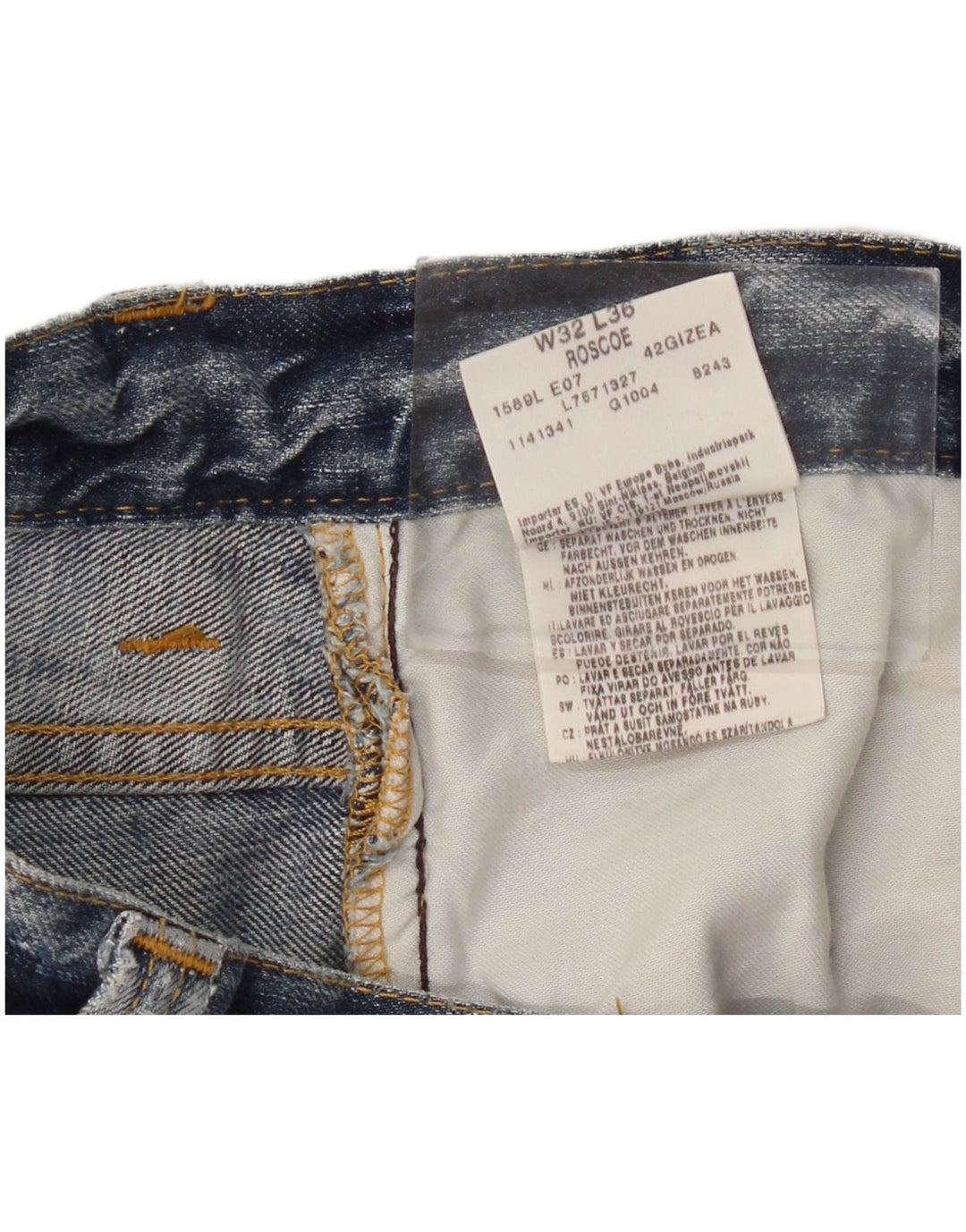 Lee Herren Roscoe Bootcut Jeans W32 L29 Blaue Baumwolle