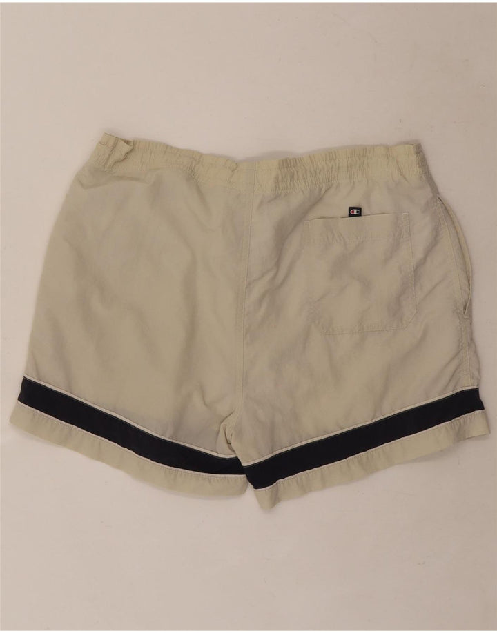 Champion Herren-Badeshorts, Mittelbeige, Farbblock