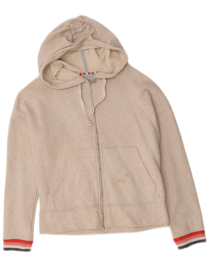 Joules Damen-Pullover mit Kapuze, übergroß, mit Reißverschluss, Gr. 10, Größe S, Beige, Polyester