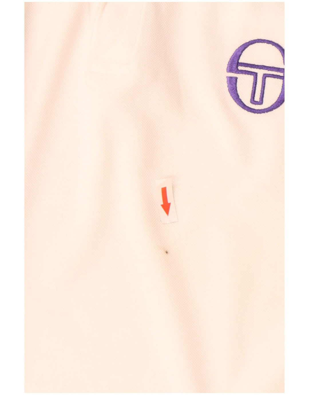 Sergio Tacchini Herren-Poloshirt mit Grafik, Größe S, weiße Baumwolle