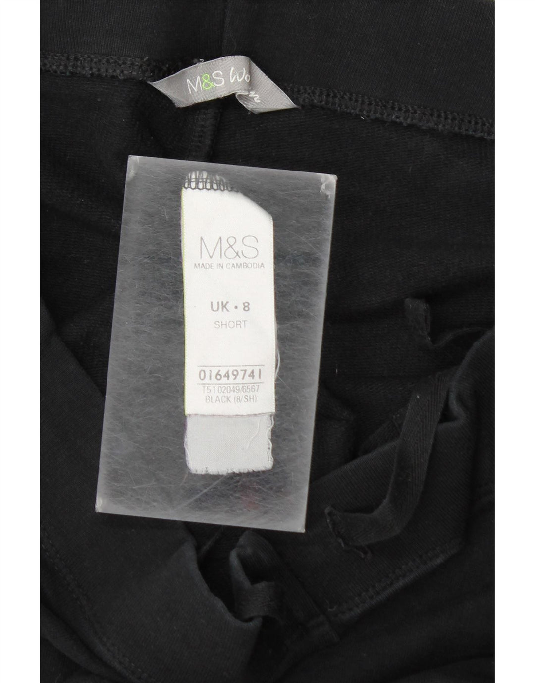 Marks & Spencer Damen-Trainingshose, Größe S, Größe S, Schwarz, Baumwolle