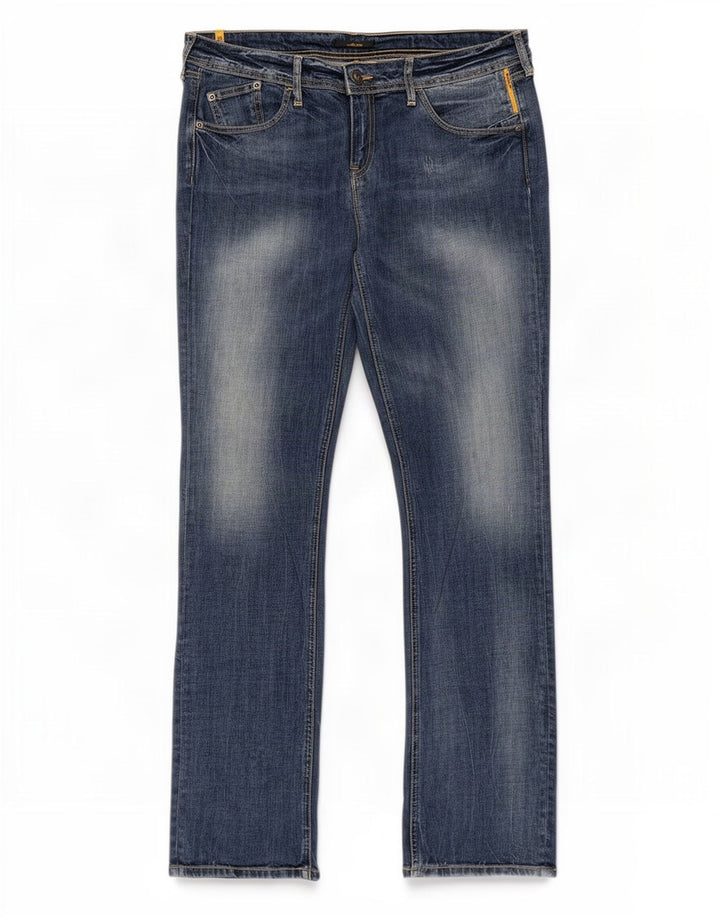Meltin' Pot Damen Straight Jeans W34 L34 Blaue Baumwolle