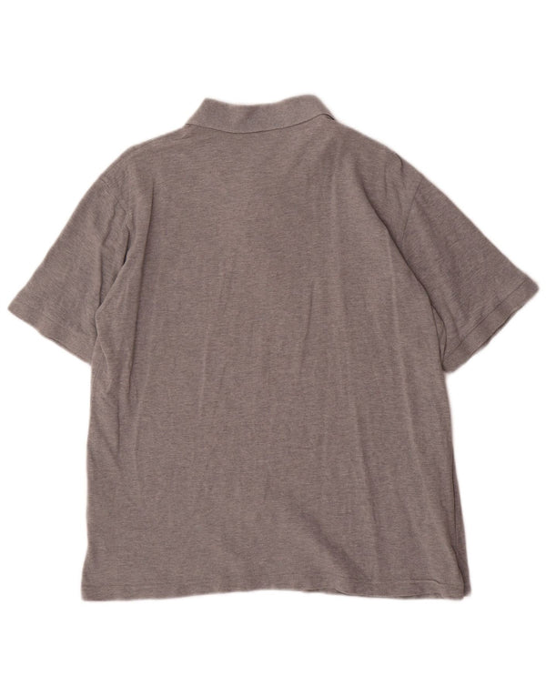 DOCKERS Herren Khakis Poloshirt Mittelgrau meliert Baumwolle