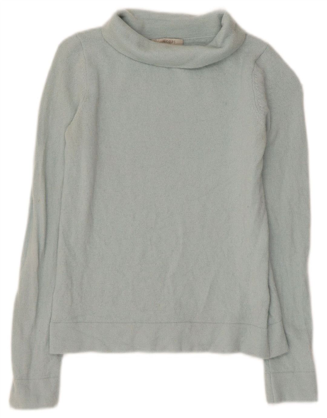 Hobbs Damen Crop Rollkragenpullover Pullover UK 4 XS Blaue Wolle