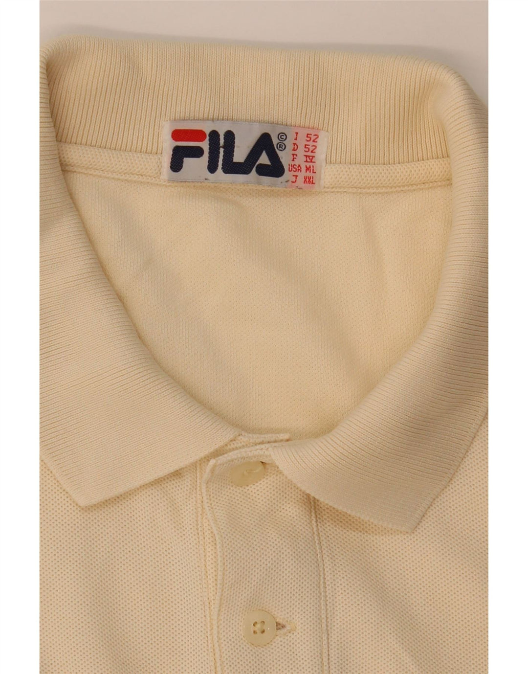 Fila Herren Poloshirt IT 52 Large Gelb