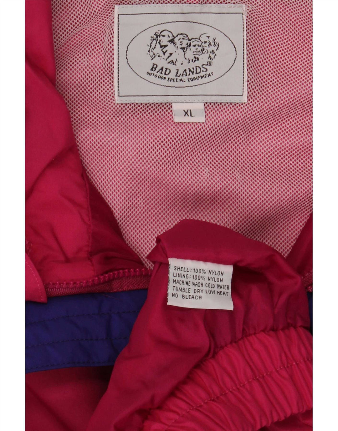 Bad Lands Herren Regenjacke UK 42 XL Pink Colourblock Nylon