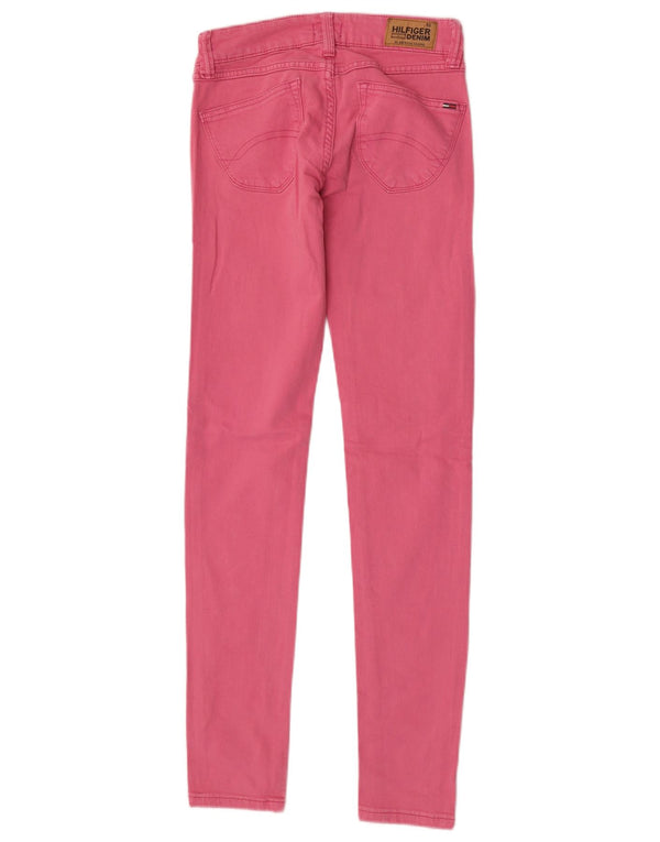 Tommy Hilfiger Damen Skinny Jeans W25 L32 Rosa Baumwolle