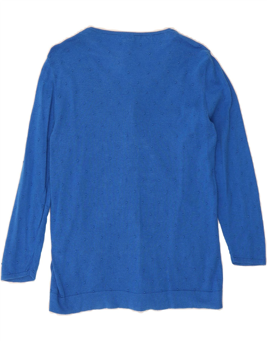 WHITE STUFF Womens 3/4 Sleeve Cardigan Sweater UK 14 Medium Blue Cotton Vintage White Stuff and Second-Hand White Stuff from Messina Hembry 