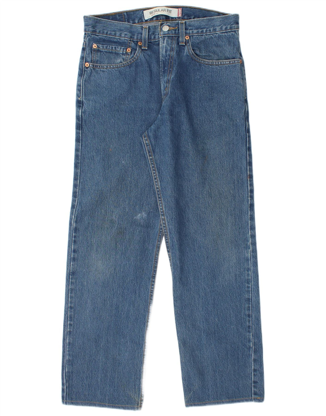 Levi's Herren 505 Regular Fit Straight Jeans W31 L28 Blaue Baumwolle