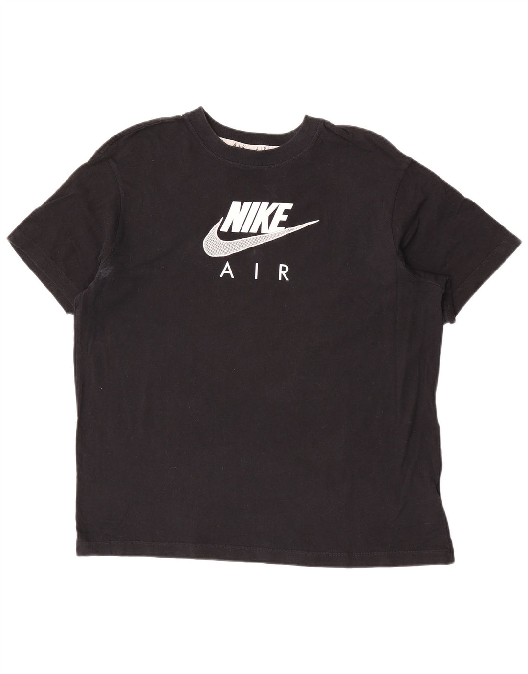Nike Herren-T-Shirt mit Grafik, mittelgroß, schwarze Baumwolle