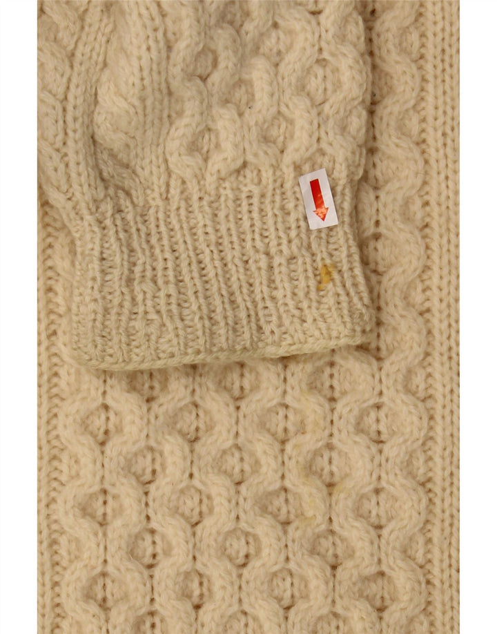 REPLAY Herren-Pullover mit Rundhalsausschnitt XL aus cremefarbener Wolle