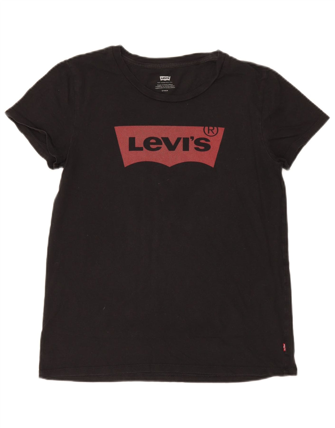 Levi's Damen-T-Shirt mit Grafik, UK 10, Größe S, Schwarz