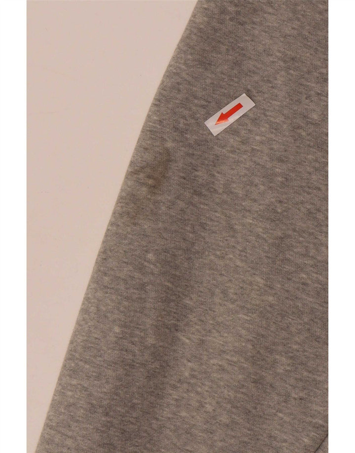 Converse Herren-Kapuzenpullover mit Reißverschluss, groß, graue Baumwolle