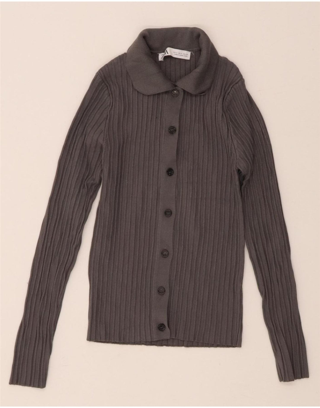 ZARA Womens Crop Cardigan Sweater UK 8 Small Grey Vintage Zara and Second-Hand Zara from Messina Hembry 