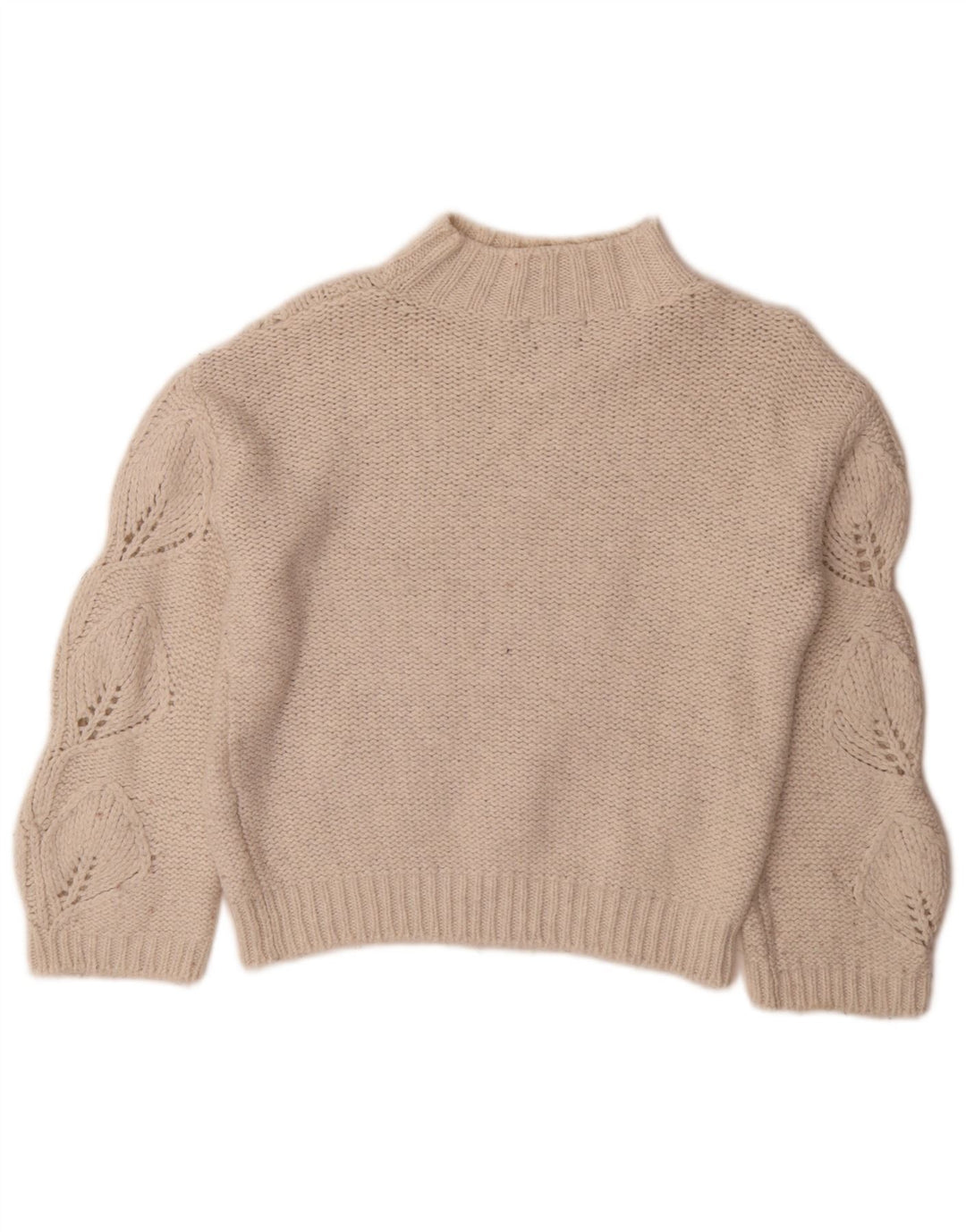 Massimo Dutti Damen-Pullover mit Rollkragen, Gr. 4, XS, gebrochenes Weiß