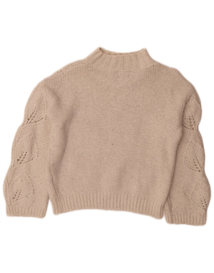 Massimo Dutti Damen-Pullover mit Rollkragen, Gr. 4, XS, gebrochenes Weiß