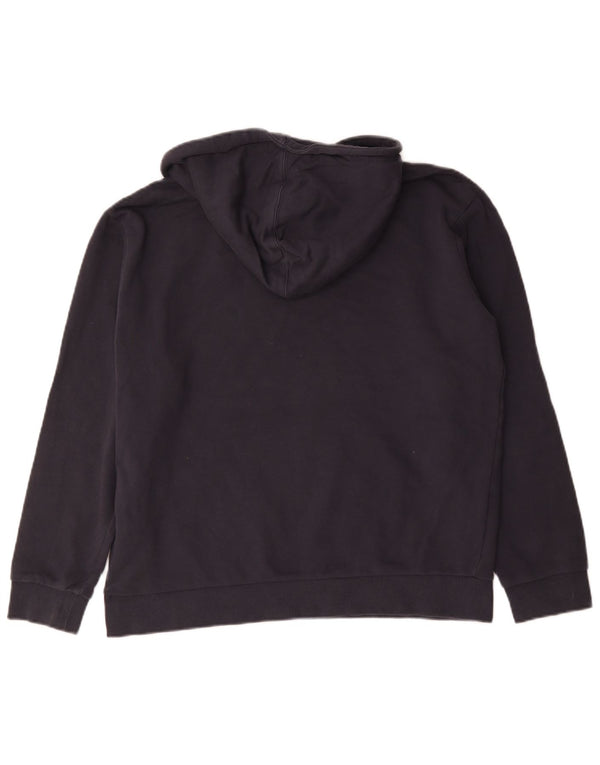 Hugo Boss Herren-Kapuzenpullover mit Grafik, XL, Marineblau, Baumwolle