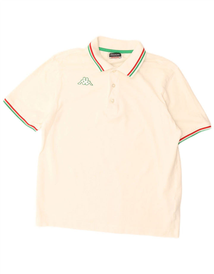 KAPPA Herren-Poloshirt aus mittelweißer Baumwolle