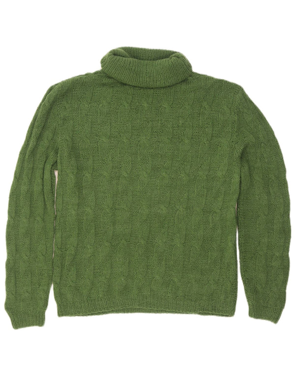 Vintage Herren Rollkragenpullover Pullover Klein Grün