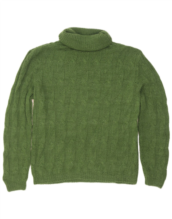 Vintage Herren Rollkragenpullover Pullover Klein Grün