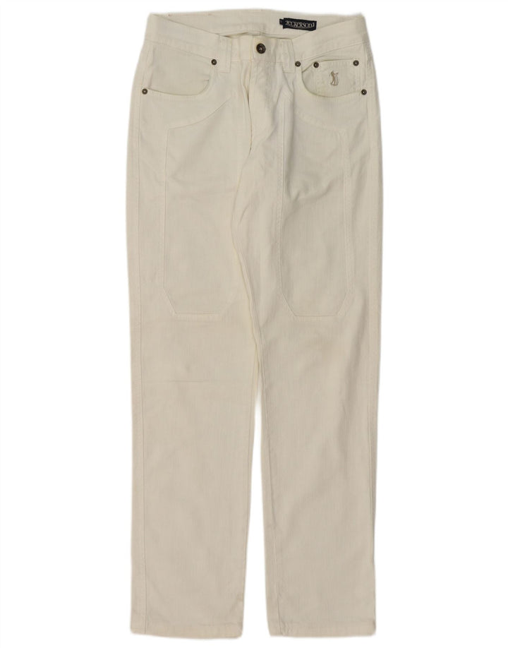 JECKERSON Herren Straight Jeans W32 L32 Weiße Baumwolle