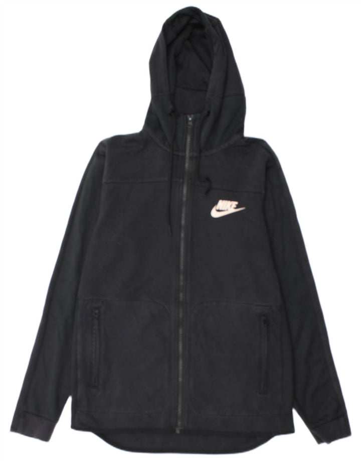 Nike Herren-Kapuzenpullover mit Reißverschluss, Größe S, schwarze Baumwolle
