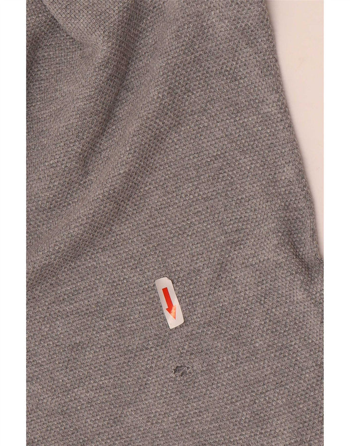 Fred Mello Herren-Pullover mit V-Ausschnitt, mittelgrau