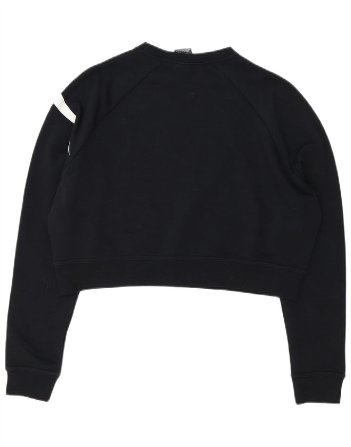 NIKE Damen-Sweatshirt mit übergroßem Crop-Grafikmotiv, Gr. 10, Größe S, Schwarz