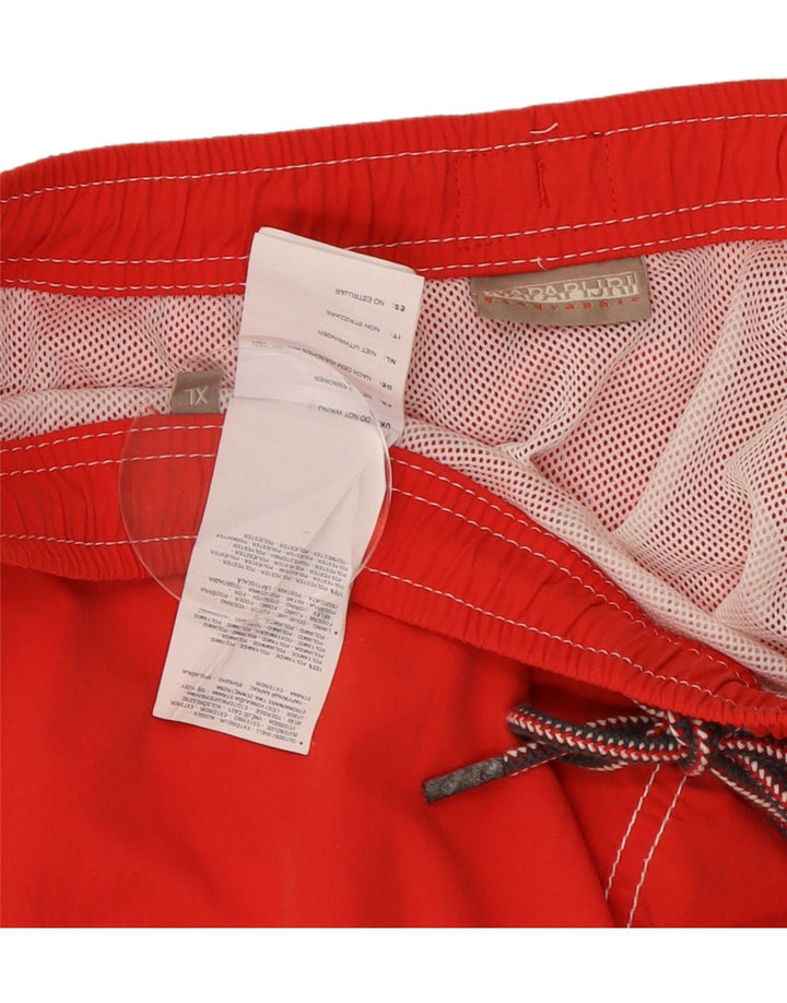 NAPAPIJRI Herren-Badeshorts mit Grafik, XL, rotes Farbblock-Polyester